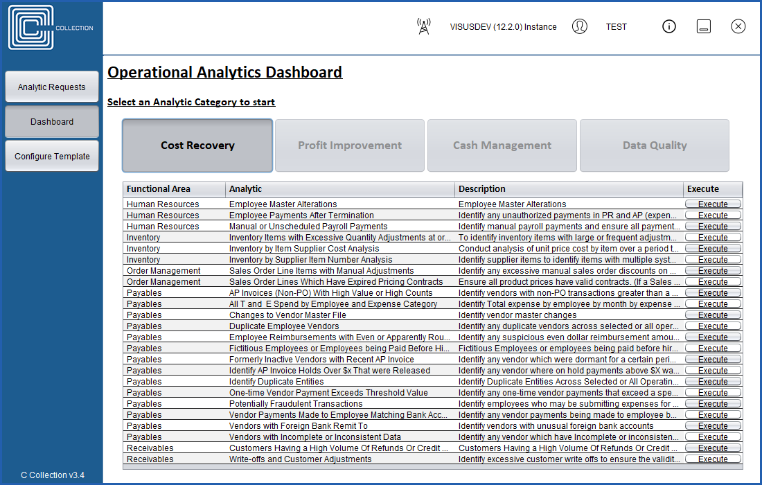 Executing reports